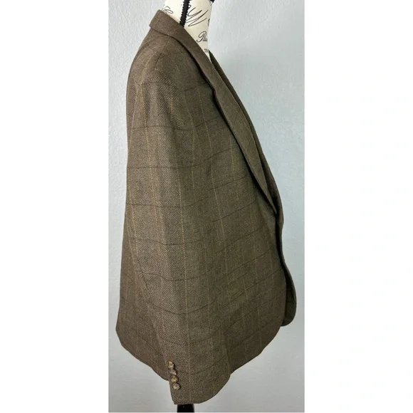 Oscar De La Renta Menswear Wool Sports Jacket Academia Plaid, size 42S - Picture 3 of 10